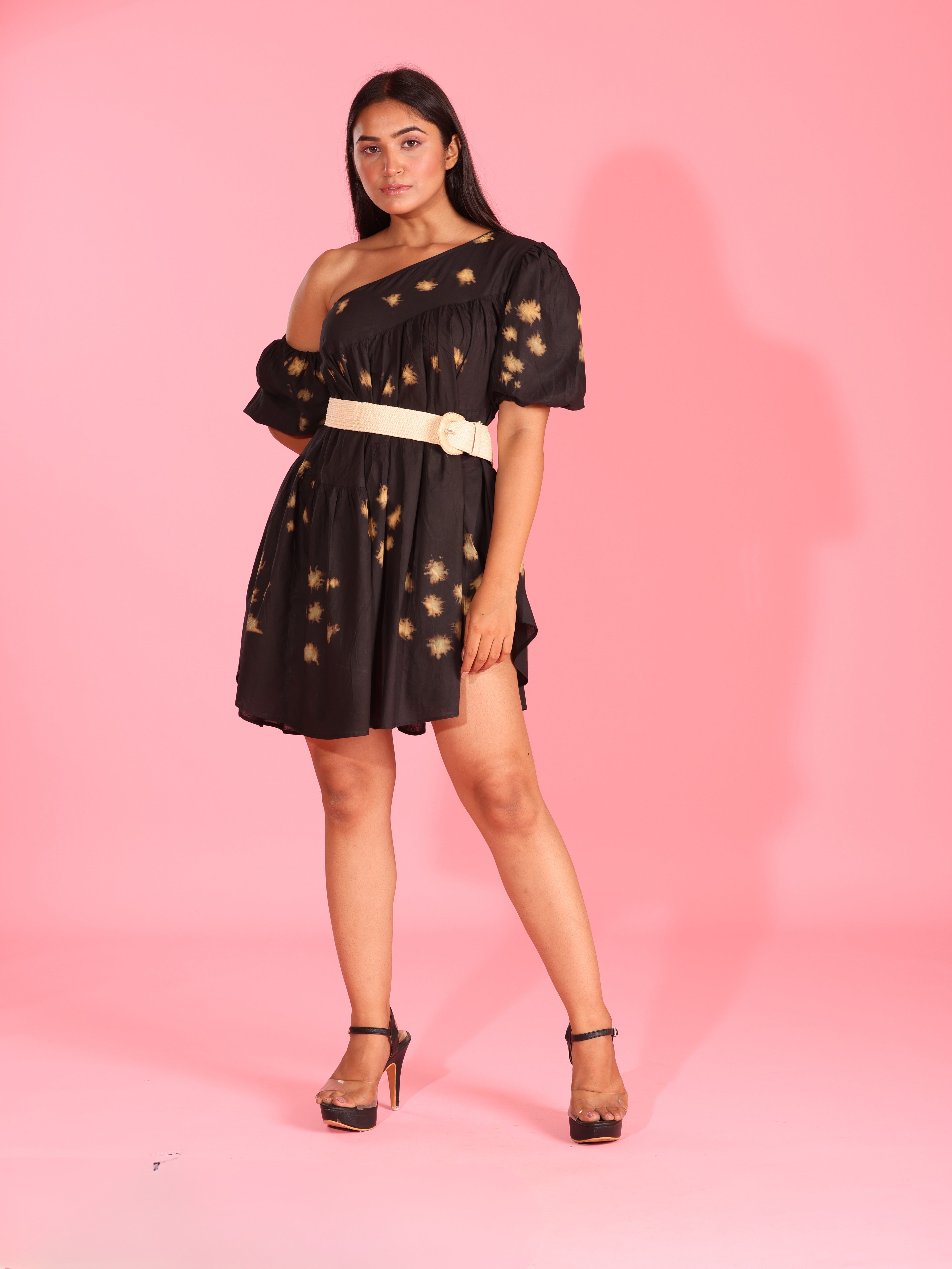 Earth Whisper One-Shoulder Dress – Art Meets Nature