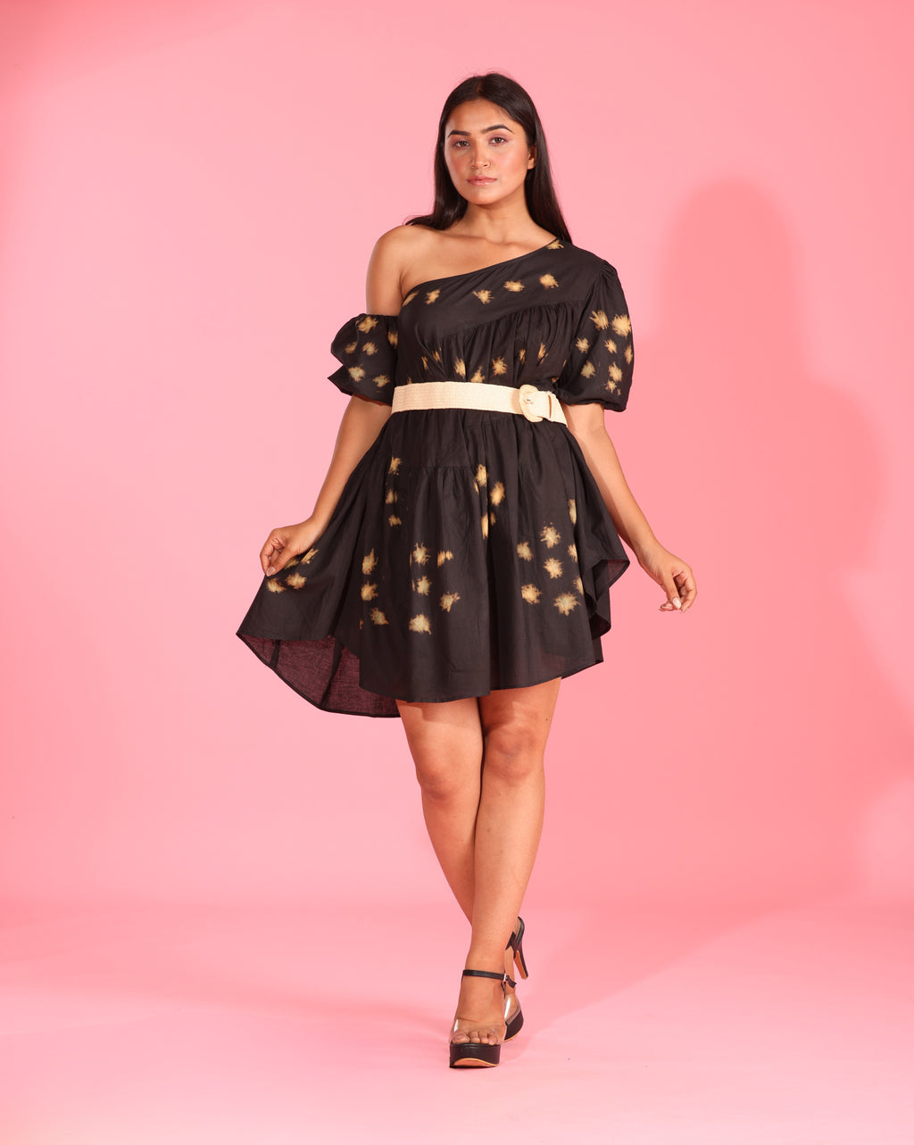 Earth Whisper One-Shoulder Dress – Art Meets Nature