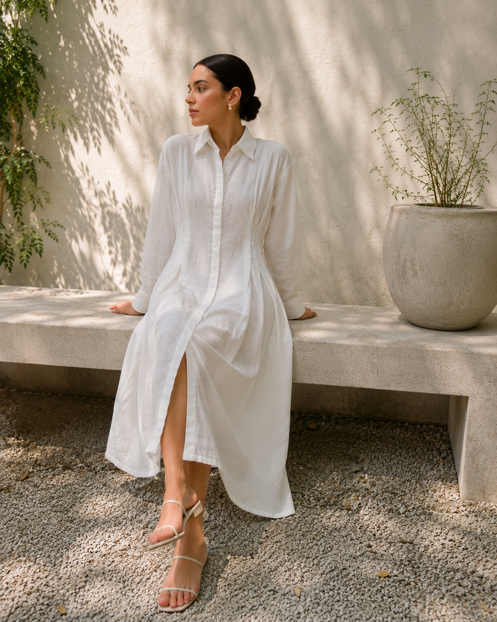 Ahalya Linen A line dress