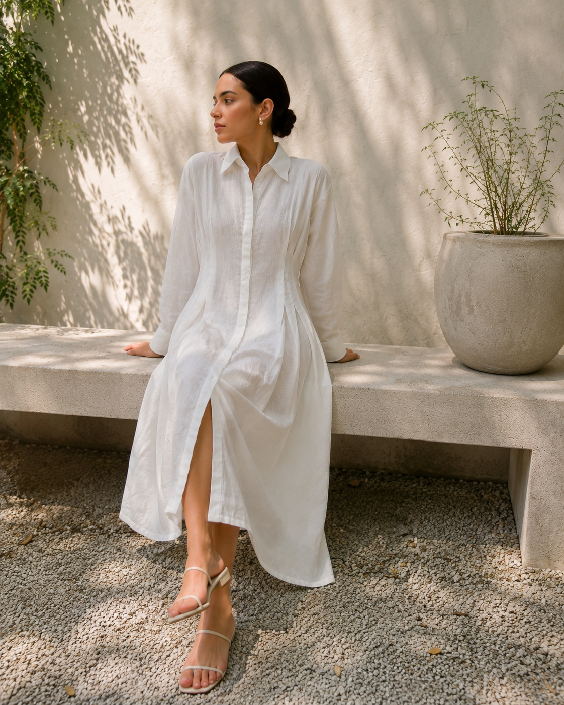 Ahalya Linen A line dress