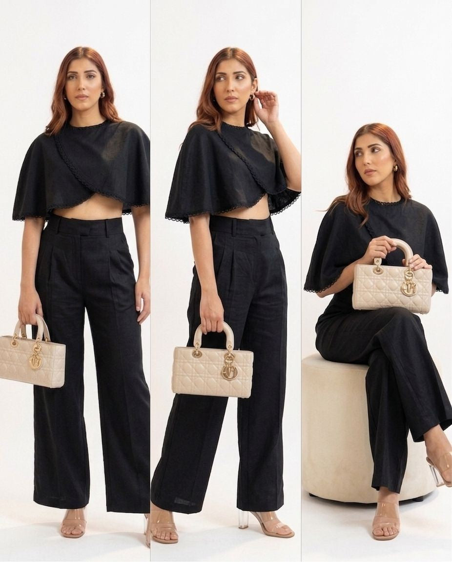 Ethereal Co-ord set Midnight Black