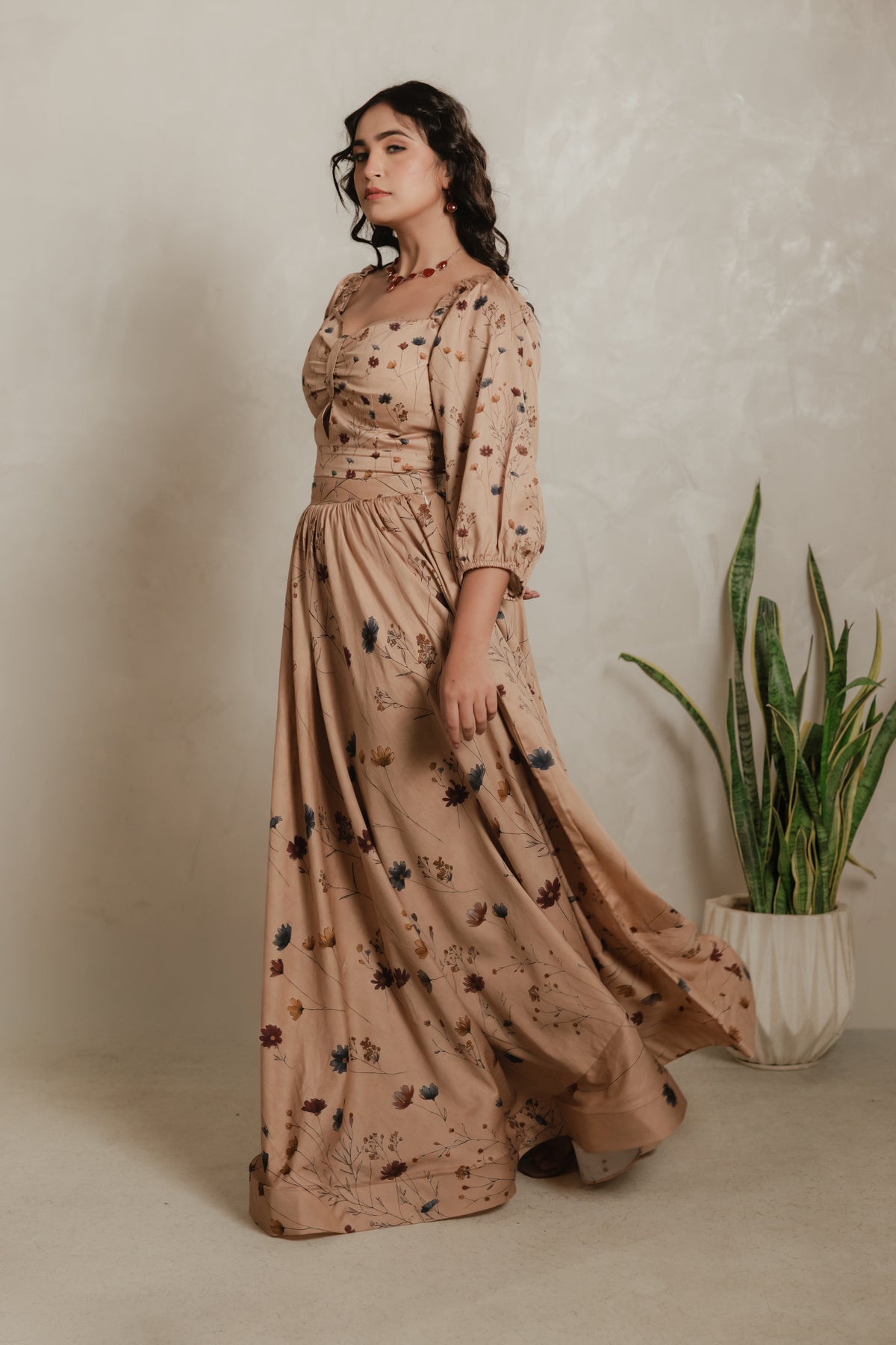 Sthira Nigella co-ord set, back three-quarter view
