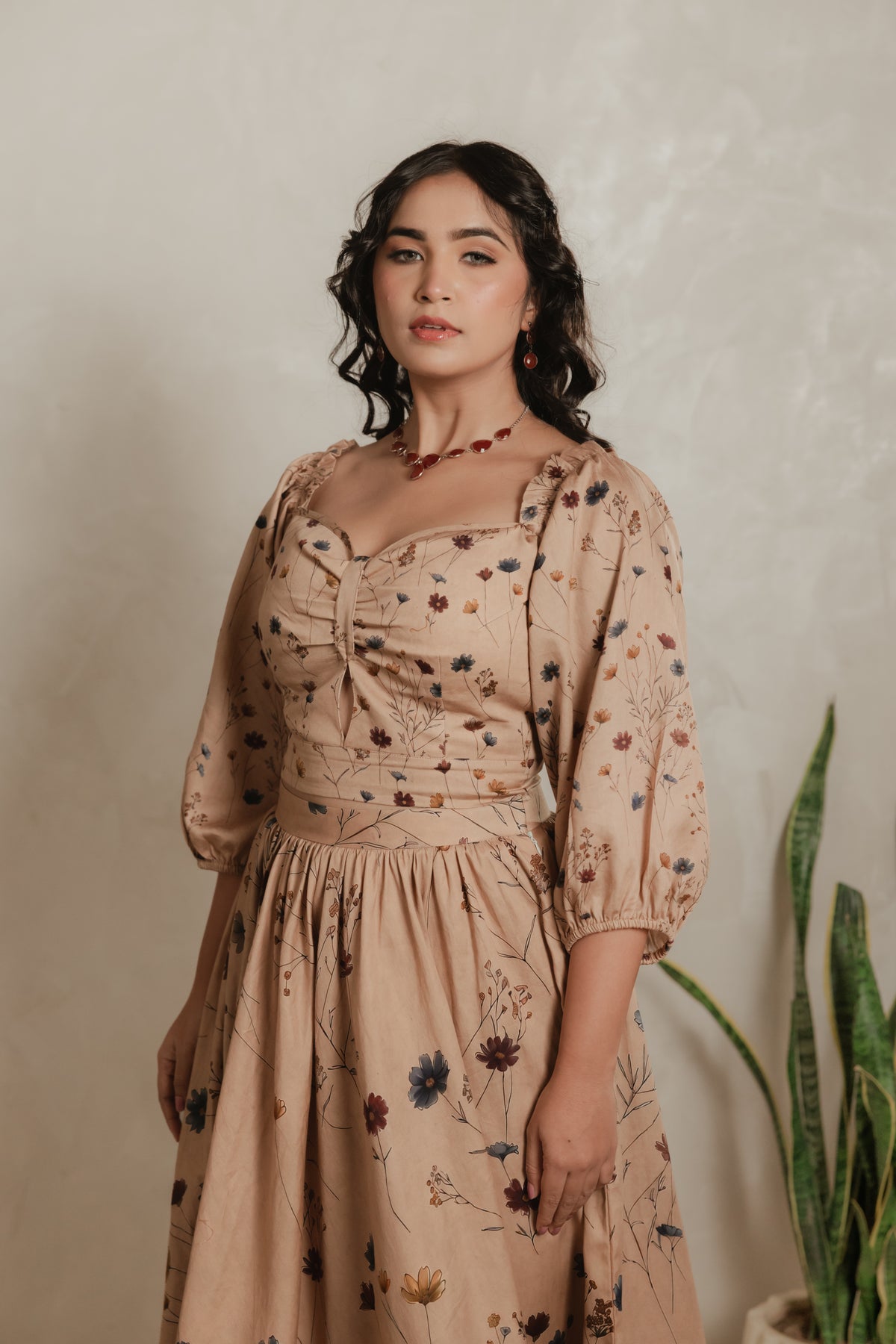 Sthira Nigella blouse detail, closer view