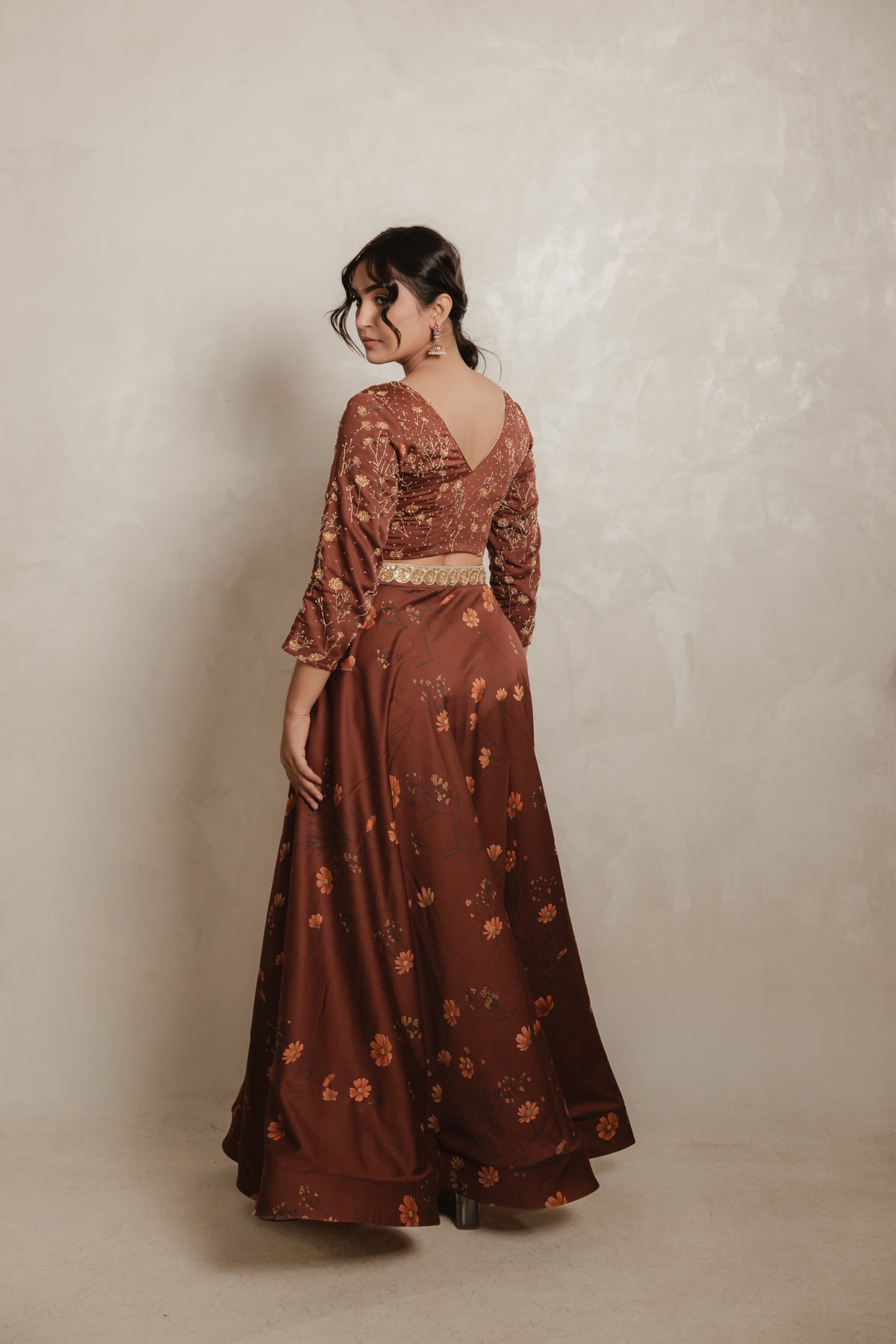 Sthira Marigold Lehenga Set