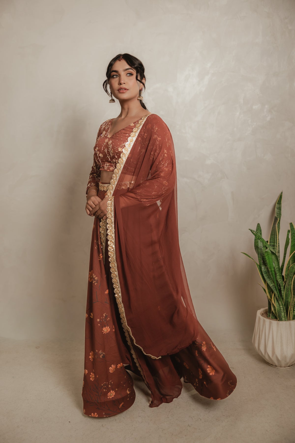 Sthira Marigold Lehenga Set