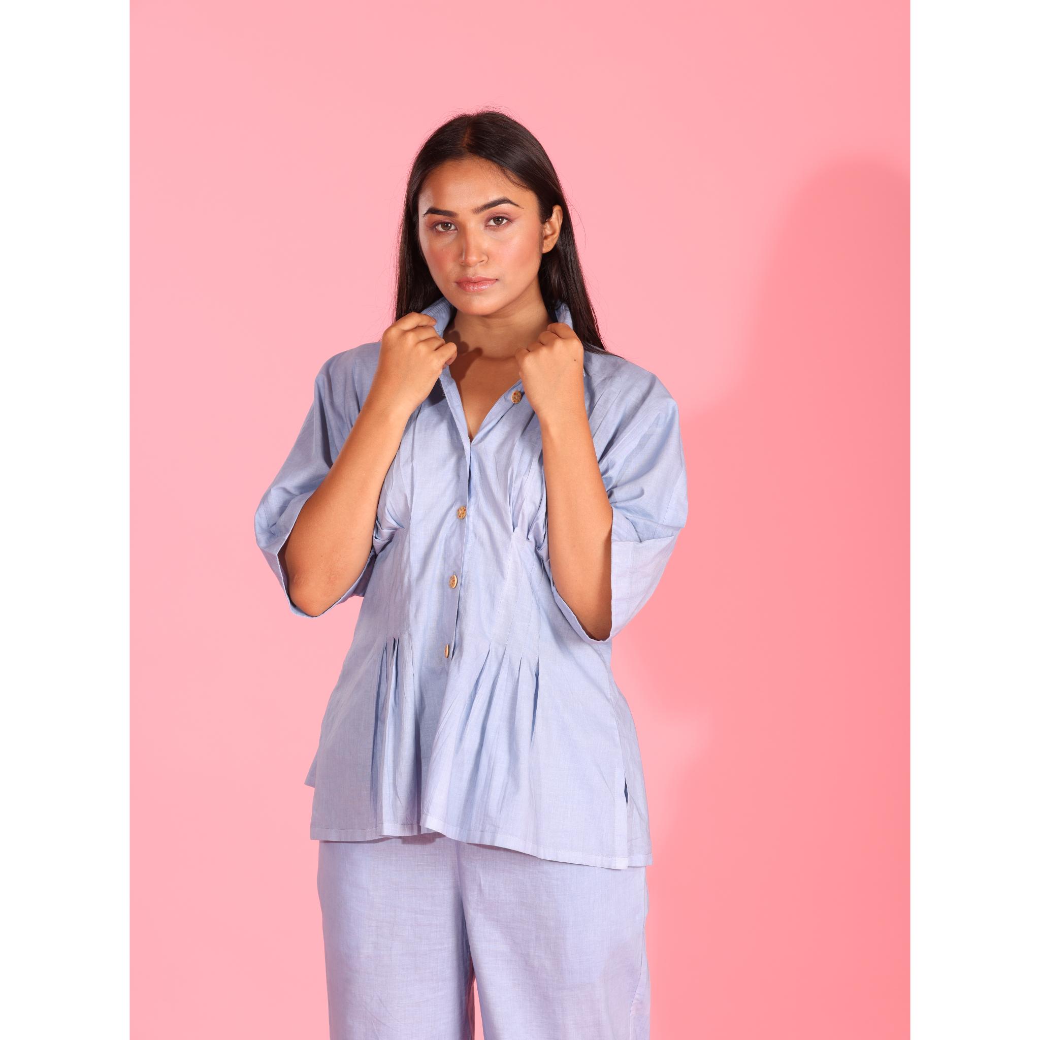 Serene Sky Co-ord Set – Effortless Calm & Elegance