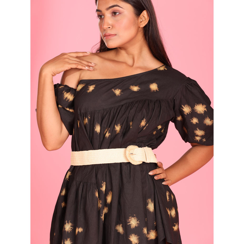Earth Whisper One-Shoulder Dress – Art Meets Nature