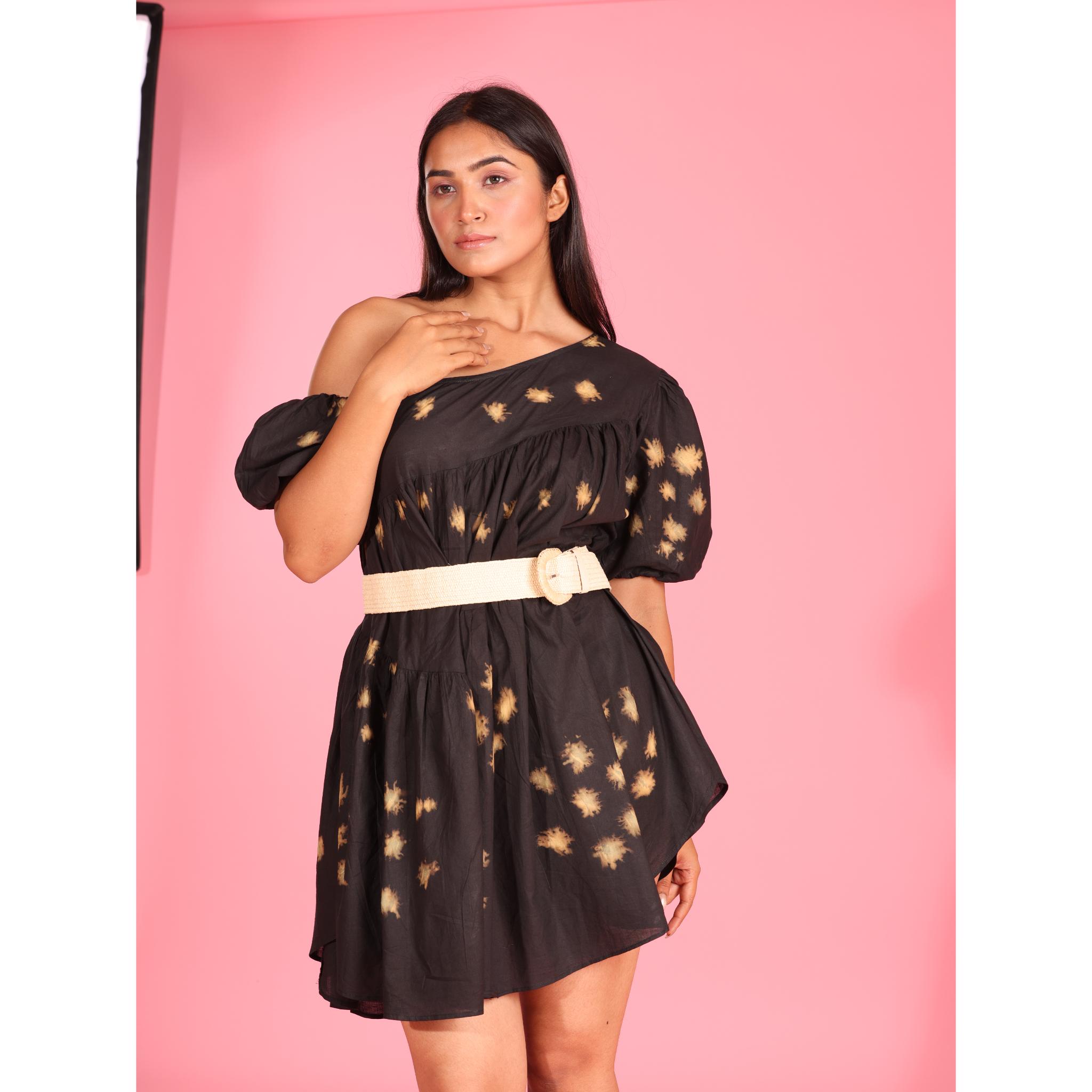 Earth Whisper One-Shoulder Dress – Art Meets Nature