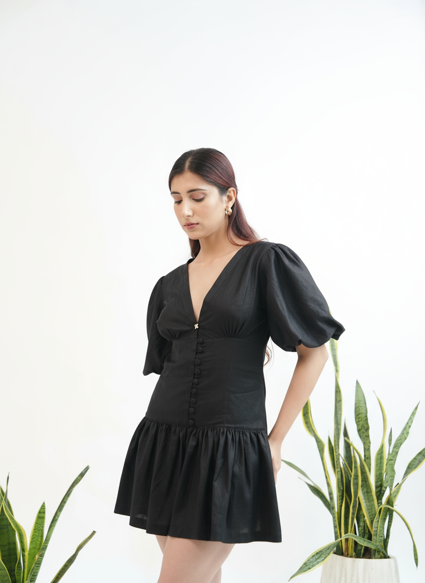 The Ivory Meadow Puff dress