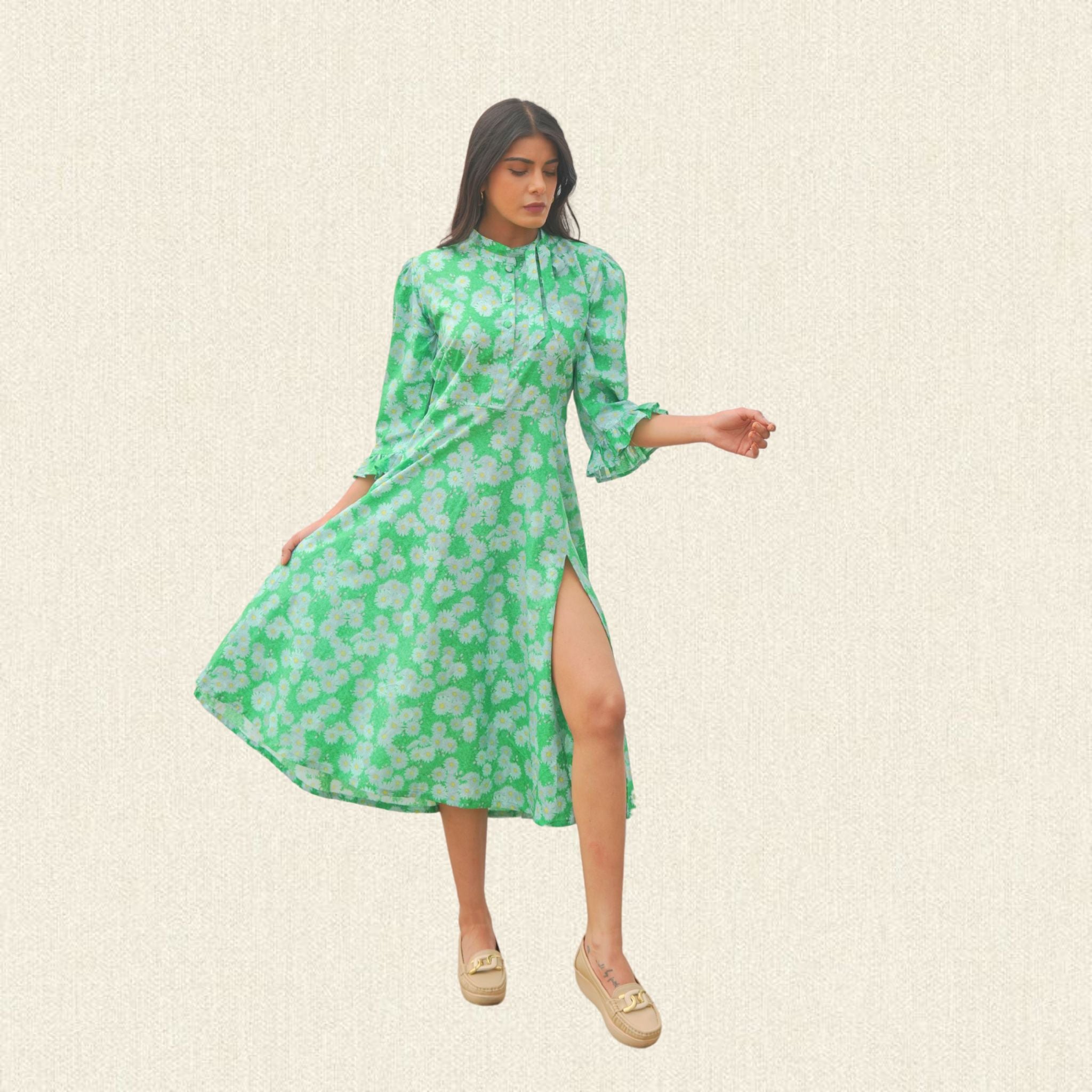 Wild Flower slit dress