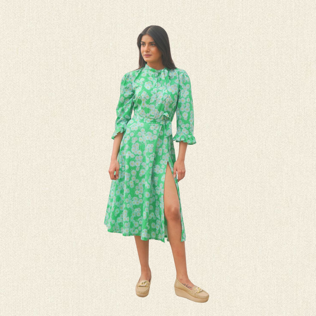 Wild Flower slit dress