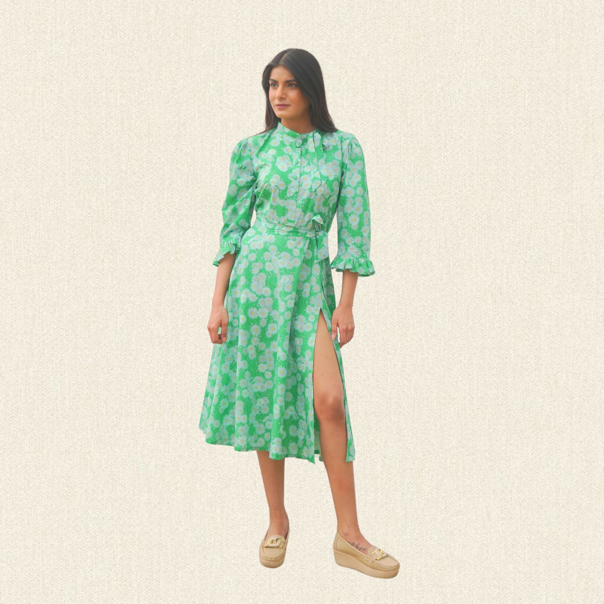 Wild Flower slit dress