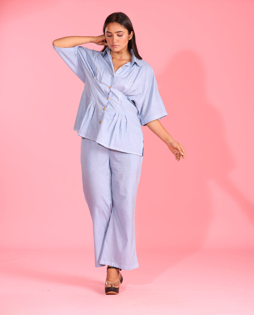 Serene Sky Co-ord Set – Effortless Calm & Elegance