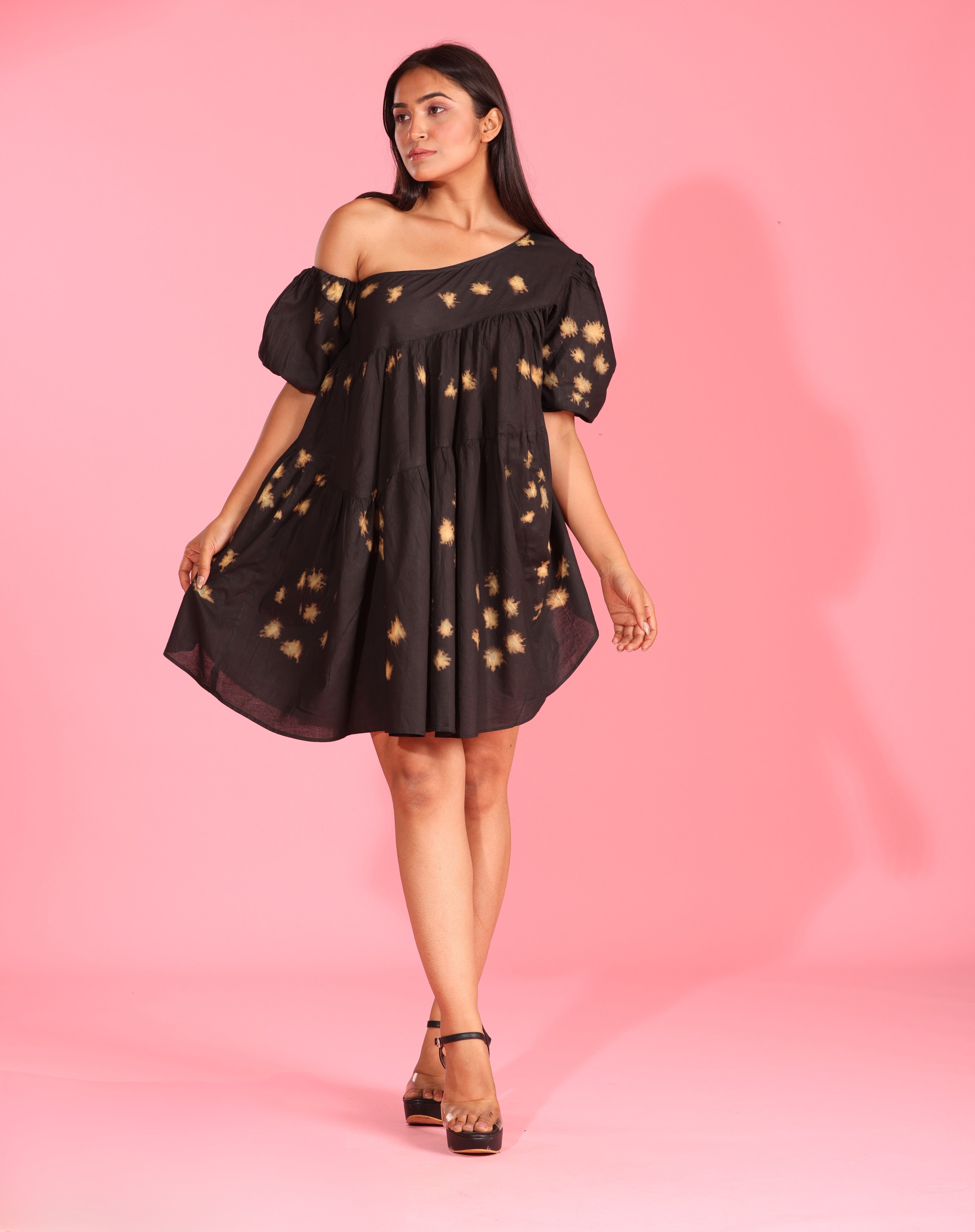 Earth Whisper One-Shoulder Dress – Art Meets Nature