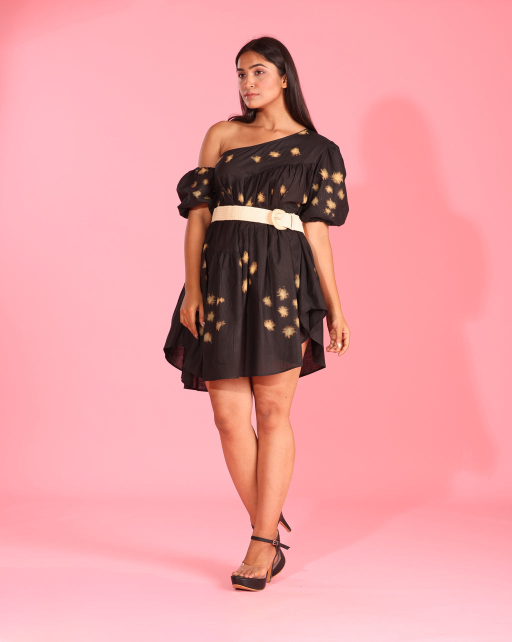 Earth Whisper One-Shoulder Dress – Art Meets Nature